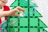 (PRE-ORDER) Connetix : LIMITED EDITION - Christmas Tree Ball Run Pack - 71pc With Glitter Green Tiles & 4 Balls