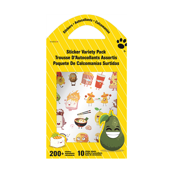 Food Face Fun Sticker Variety Pack - 100+ Stickers