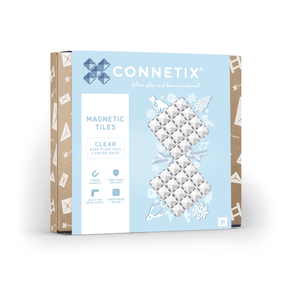 (PRE-ORDER) Connetix : Clear Base Plate Pack 2 pc