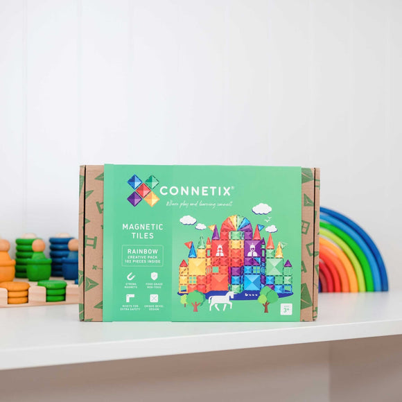 (PRE-ORDER) Connetix Magnetic Tiles : Rainbow Creative Pack 102 pc