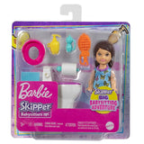 Barbie Skipper Babysitters Inc - Small Doll with Accessories - Set With Toilet And 5 Pieces