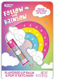 Follow The Rainbow Lip Balm with Pop It Rainbow Key Chain
