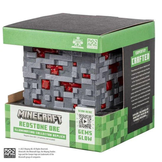 MINECRAFT: ILLUMINATING REDSTONE ORE CUBE -Collectors series
