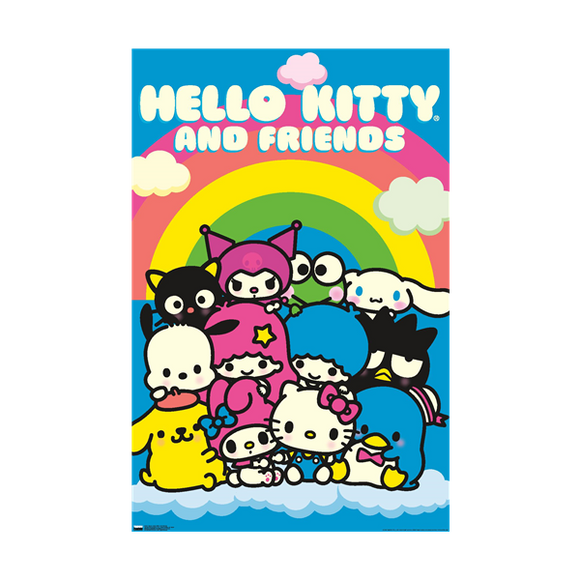 Hello Kitty and Friends Neon Wall Poster