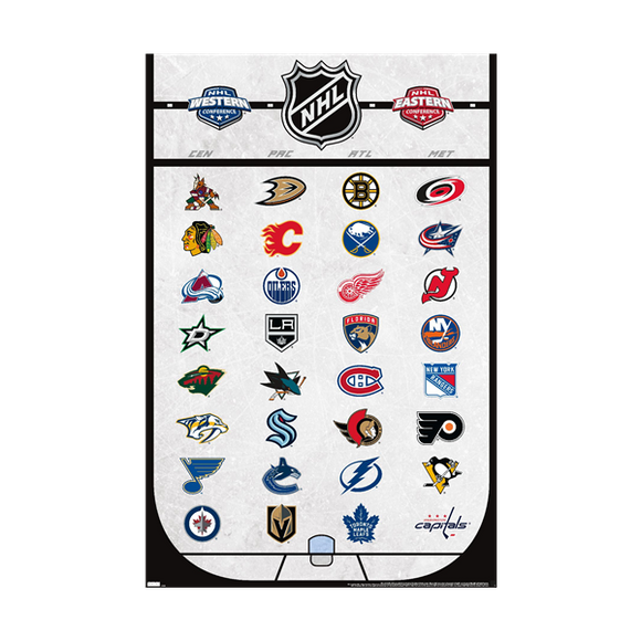 NHL League Wall Poster - Logos 22