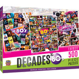 Decades - The 80's 500 Piece Puzzles 3 Pack