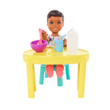 Barbie Skipper Babysitters Inc - Small Doll with Accessories -Set With Table, Chair And 5 Pieces