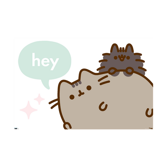 Pusheen Wall Poster - Hey