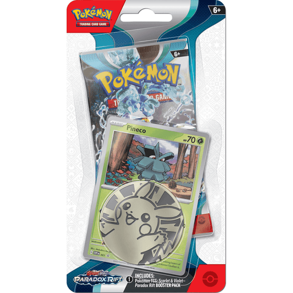 Pokémon TCG: Scarlet & Violet-Paradox Rift Checklane Blister Pack With Coin & Feature Card (Assorted)