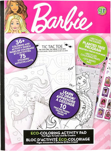 BARBIE : ECO COLORING PAD 10.75" x 8.27" 36 PAGES (250+ Bonus Stickers)