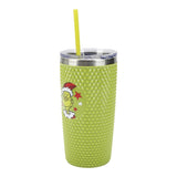 The Grinch Character Wreath Green 20 Oz Stainless Steel Spiked Tumbler
