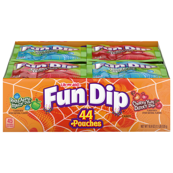 Ferrara : Lik-M-Aid Fun Dip Razz Apple Magic Dip Or Cherry Yum Diddly Dip - Halloween 0.43oz [BB OCT 2026]