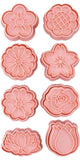 Spring Flower Themed Dough/Cookie Cutters & Stamps - Set of 8