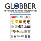 Globber : Primo Foldable Scooter Plus - With Lights - Navy Blue/Emerald Green