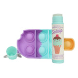Taste Beauty : Ice Cream Scoops - Travel Lip Balm & Pop It Keychain - Ice Cream Flavored