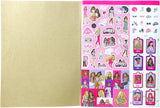BARBIE : ECO COLORING PAD 10.75" x 8.27" 36 PAGES (250+ Bonus Stickers)