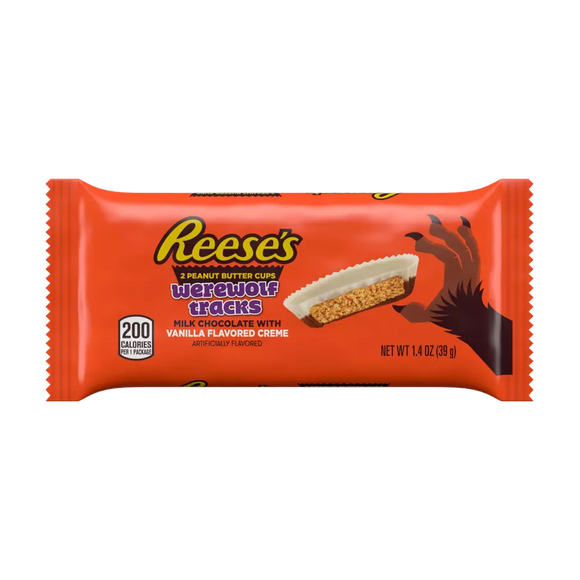Reese's : Halloween Werewolf Tracks Milk Chocolate Peanut Butter Cups 1.4oz [BB 5/26]