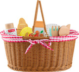 Fisher-Price : Wooden Picnic Basket & Food - Pretend Play Set For Preschool Kids, 31 Wood Pieces