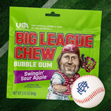 Big League Chew : Swingin' Sour Apple Bubble Gum (USA Import) [BB 07/07/2028]