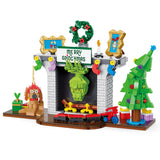 Brickcraft : Grinch in Fireplace