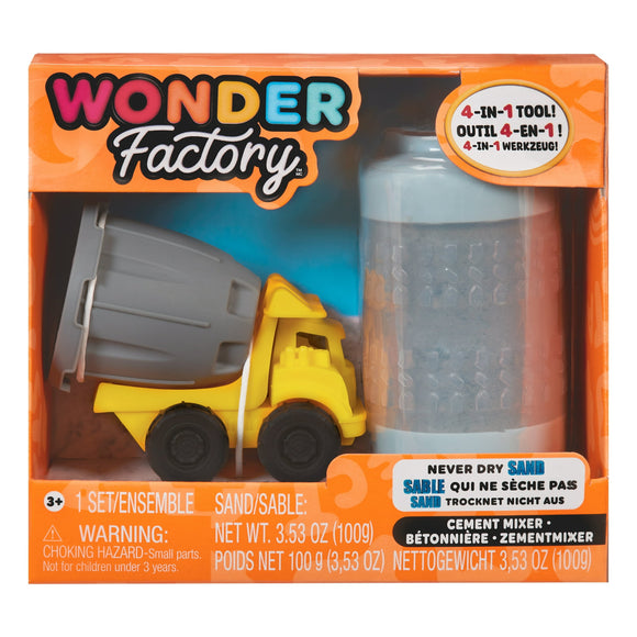 MGA : Wonder Factory Never Dry Sand Construction Trucks 4-In-1 Tool