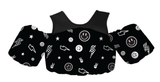 (PRE-ORDER) Cherrypick Summer : Little Swimmer Floatie - Toddler & Kids Swim Vest Floaties - Monochrome Smiley