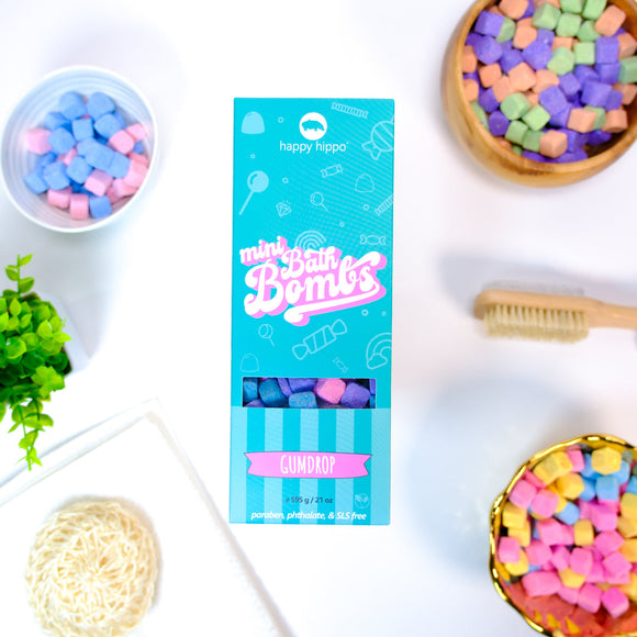 Happy Hippo : Gumdrop - Mini Bath Bombs - Box 21 oz