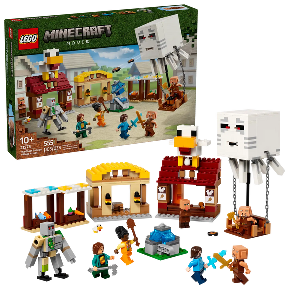 Lego : A Minecraft Movie - The Ghast Balloon Village Attack
