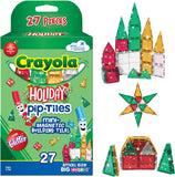 Crayola® : Holiday PIP-Tiles, Mini Magnetic Building Tiles with Glitter - 27 Pcs
