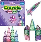 Crayola : Glitter Magnetic Building Tiles - 24 Pcs