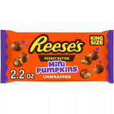 Reese's Peanut Butter Milk Chocolate Mini Pumpkins Halloween Candy King Size - 2.2oz (USA Import) [BB 05/2027]