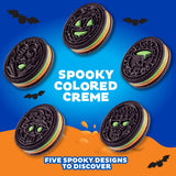Oreo : Limited Edition Halloween Green & Orange Creme Cookies (USA Import) (Glow In The Dark Packs) [BB 12/29/2026]