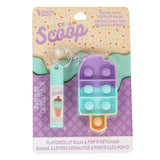 Taste Beauty : Ice Cream Scoops - Travel Lip Balm & Pop It Keychain - Ice Cream Flavored
