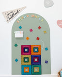 Cherrypick : Original Magic Playwall - Arch Magnetic Wall Decal for Kids - Sage Green