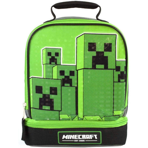 Minecraft Creeper Double Compartment Insulated Lunch Box