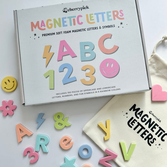(PRE-ORDER) Cherrypick : Soft Foam Magnetic Letters & Symbols 150pc Set (Assorted Colors)