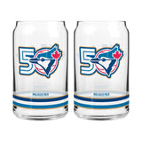 (PRE-ORDER) Toronto Blue Jays 50th Season : Limited Run - Two-Piece 16oz. Can Glass Set