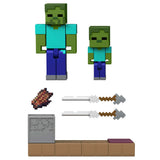 Minecraft : Redstone-Charged Zombie Arrow Trap Set with Figures and Accessories