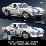 Mattel : Brick Shop - Hot Wheels Corvette Grand Sport Building Kit (918 Pieces)