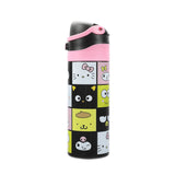 Hello Kitty & Friends Character Face Squares 24 Oz Stainless Steel Water Bottle