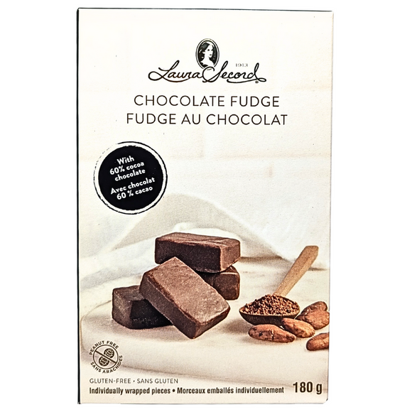 Laura Secord Chocolate Fudge Box - 180g (with 60% cocoa chocolate) [BB 12/23/26]