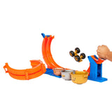 Hot Wheels Monster Trucks Loop-And-Flip Trophy Challenge Playset & Die-Cast Bigfoot 50th Anniversary Toy Truck