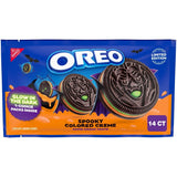 Oreo : Limited Edition Halloween Green & Orange Creme Cookies (USA Import) (Glow In The Dark Packs) [BB 12/29/2026]