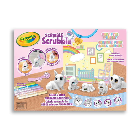 Crayola Scribble Scrubbie Baby Pets Nursery Play Set