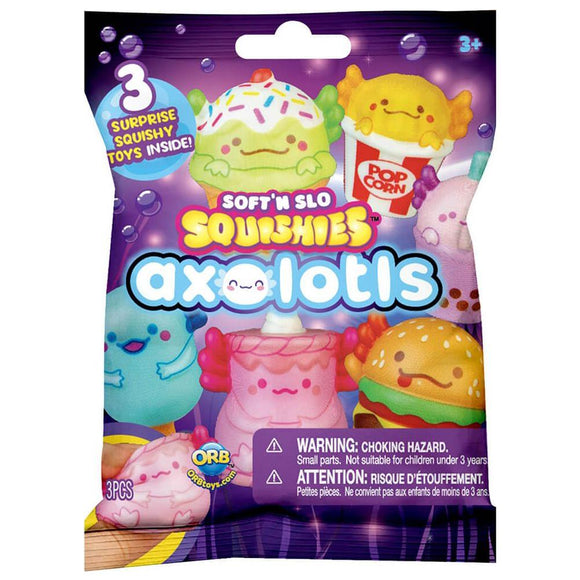ORB : Soft n Slo Squishies Axolotl Blind Bag - 3 Pack