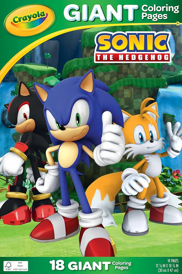 Crayola Giant Colouring Pages, Sonic The Hedgehog