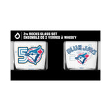 (PRE-ORDER) Toronto Blue Jays 50th Season : Limited Run - Two-Piece 10oz. Rocks Glass Set