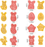 Easter Themed Dough/Cookie Cutters & Stamps - Set of 8
