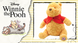 Disney - Winnie The Pooh - Medium Plush - Rose Fabric with Patch - Winnie The Pooh Collectors Edition 100th Anniversary