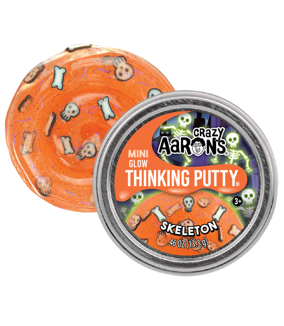 Crazy Aaron’s : Thinking Putty - Halloween Mini Glow Skeleton - 2